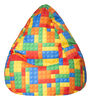 Gouchee Design - Beanbag Bricks Fauteuil Poire Impression Numérique Briques XL