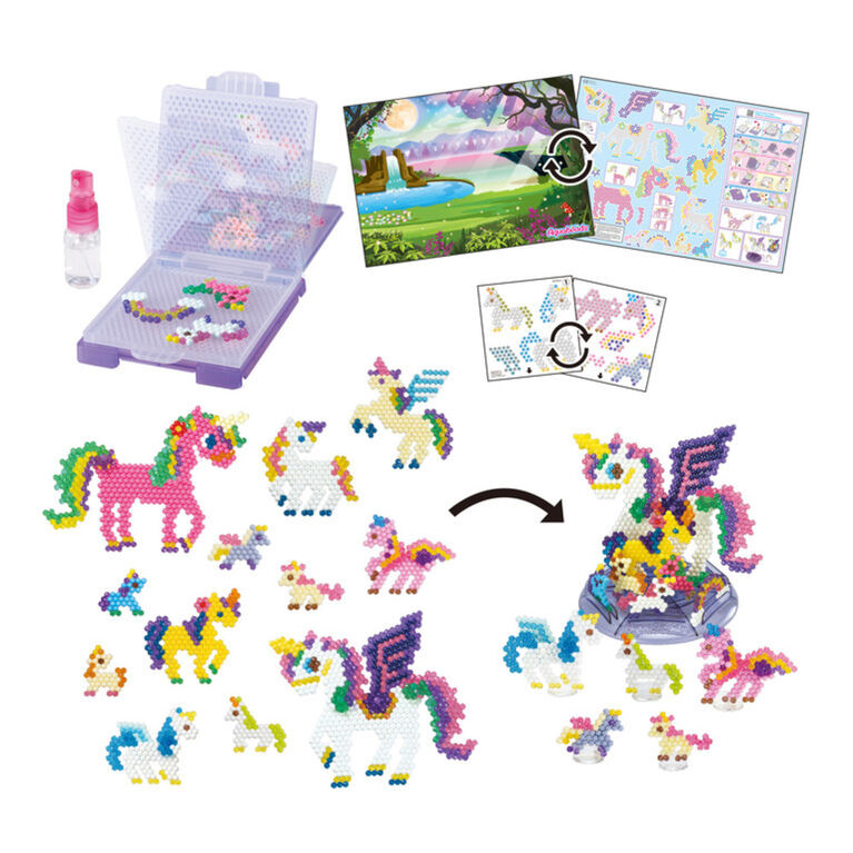 Pack de fête licorne magique Aquabeads, kit complet de perles d'art et d'artisanat