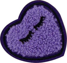 Patches: Icon Pack: Purple Fluffy Heart Patches and Glitter Moon Rose Gold Patches