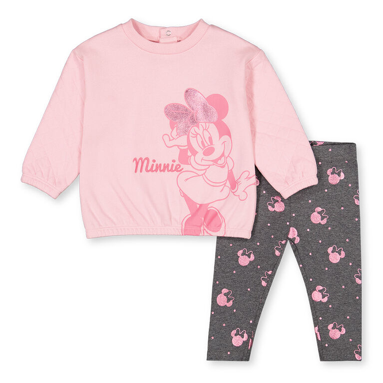 Minnie Mouse 2 Piece Legging Set Pink 6M
