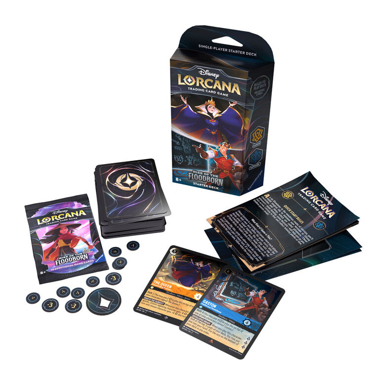 Lorcana Rise of the Floodborn Starter Deck Sapphire and Amber