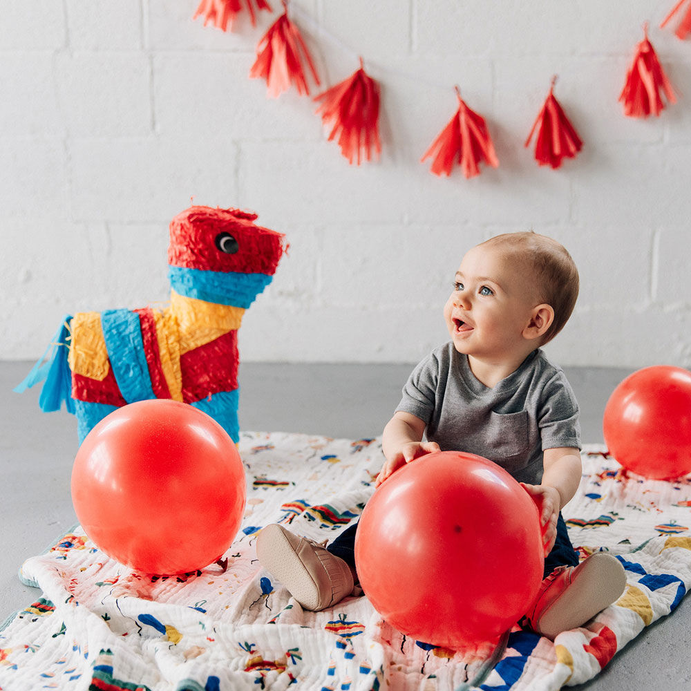 Red Rover - Cotton Muslin Quilt - Party Time - R Exclusive