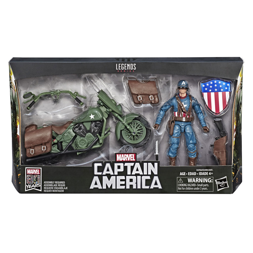 Marvel Legends Series Captain America with Motorcycle Shield and Helmet Toys R Us Canada