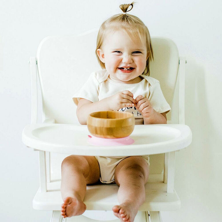 Avanchy Bamboo Suction Baby Bowl + Spoon - Green