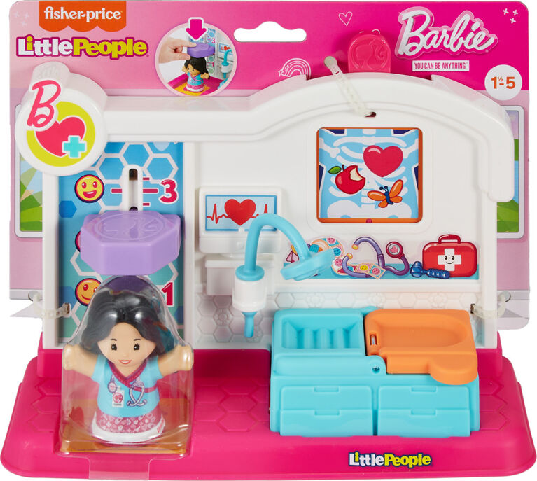 Fisher-Price Little People Barbie Doctor Playset for Toddlers & Preschool Kids, 2 Pieces