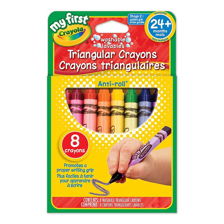 Crayons de cire triangulaires lavables Crayola