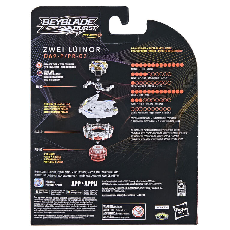 Beyblade Burst Pro Series Zwei Luinor Starter Pack