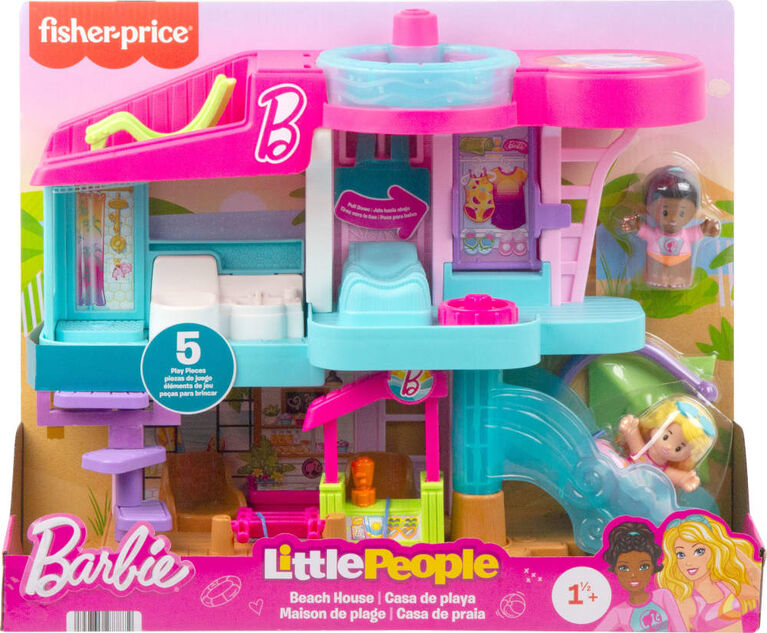 Fisher-Price-Coffret Maison de plage Barbie Little People-2figurines