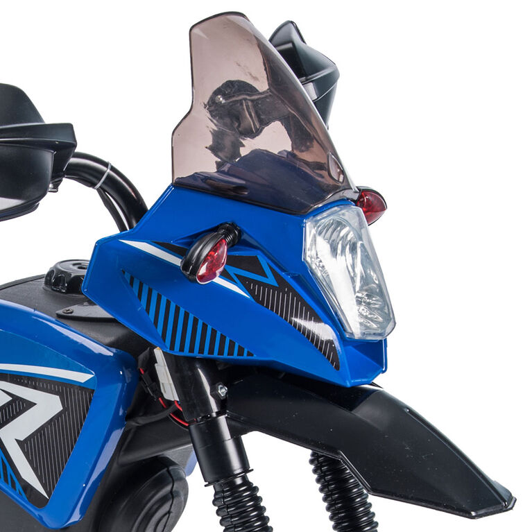 Huffy - Porteur motocyclette R1 à batterie 6 V - Bleu, enfant.