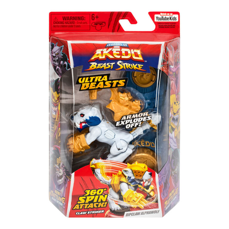 Les légendes d'Akedo Beast Strike ULTRA BEASTS avec attaque rotative à 360 degrés, nouveau contrôleur Battlespin, action Mini Battling Beast