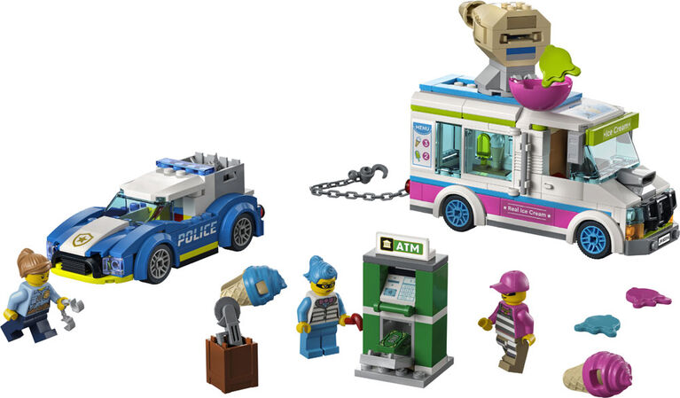 LEGO City Poursuite policière du camion de crème glacée 60314 Ensemble de construction (317 pièces)