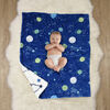 Baby's First by Nemcor Reversible Ultimate Sherpa Baby Blanket, Space