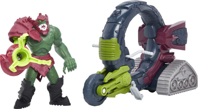 He-Man and The Masters of the Universe - Figurine grand format - Dentos (Trap Jaw) et Moto