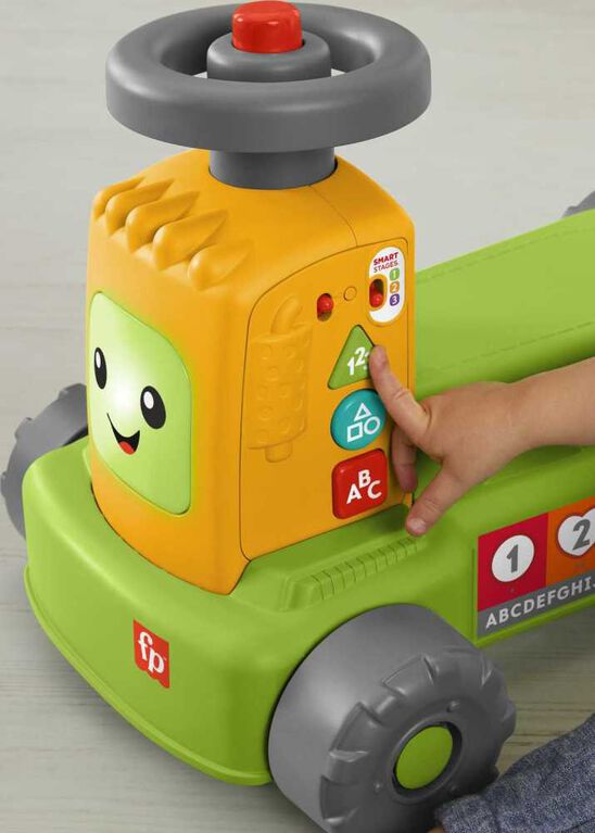 Fisher-Price Laugh and Learn 4-in-1 Farm to Market Tractor Ride-On Learning Toy Multilanguage Version