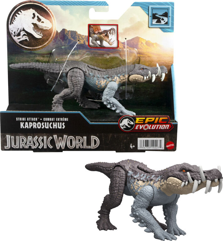 Jurassic World Strike Attack Kaprosuchus Dinosaur Toy with Single Strike Action