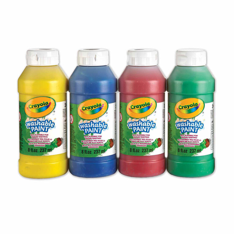 4 peinture lavables de 237 mL (8 oz)