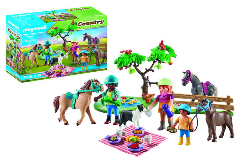 Playmobil - Cavaliers, chevaux et pique-nique