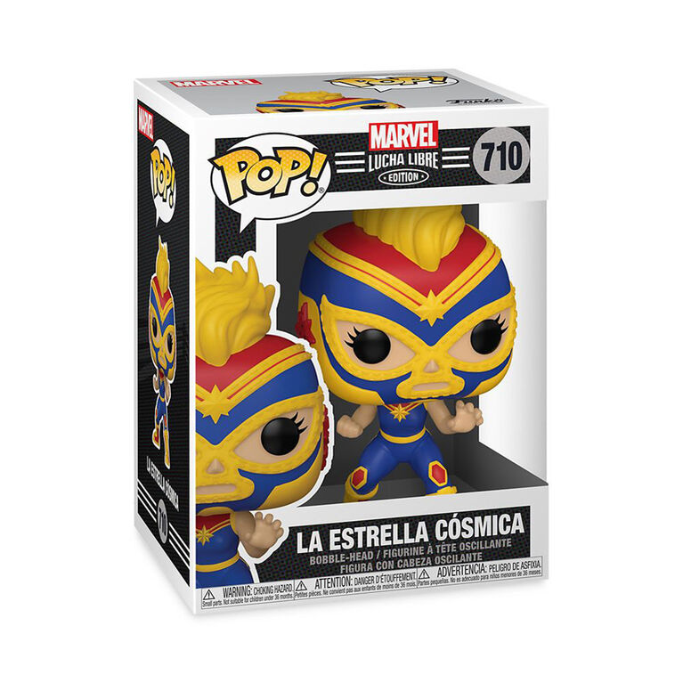 Captain Marvel La Estrella Cósmica Funko Pop! Figurine a tête oscillante- Marvel Lucha Libre Edition