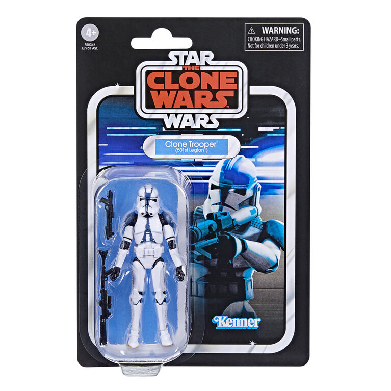 Star Wars The Vintage Collection Clone Trooper (501st Legion) Toy, 3.75-Inch-Scale Star Wars: The Clone Wars Action Figure