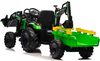 Voltz Toys Tracteur agricole avec pelle, pelleteuse et remorque