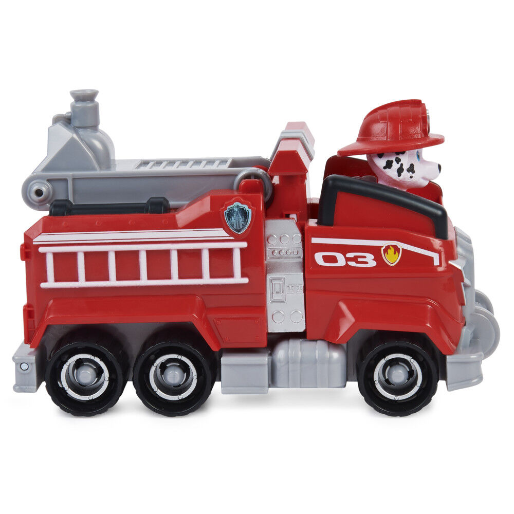 Lights Kids Toys for Ages 3 and up Sounds and Action Figure PAW PATROL Marshall’s Transforming Movie City Fire Truck with Extending Ladder 
