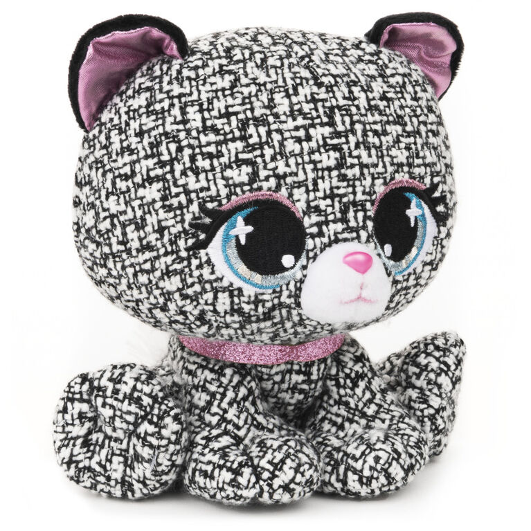 GUND P.Lushes Designer Fashion Pets, Khloe O'Bearci, ourse en peluche de luxe douce et élégante, noir et blanc, 15,2 cm