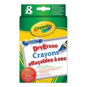 Crayons - Crayons de cire effaçables à sec lavables de Crayola - 8ct