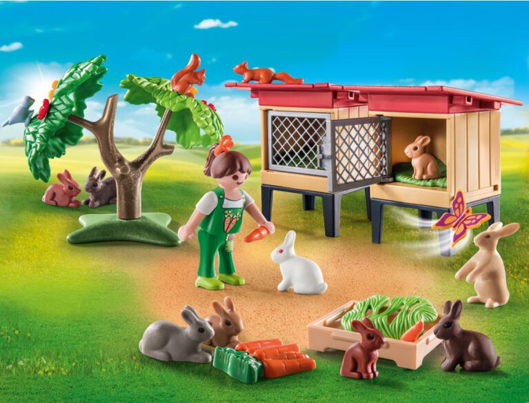 Playmobil - Enfant avec enclos et lapins