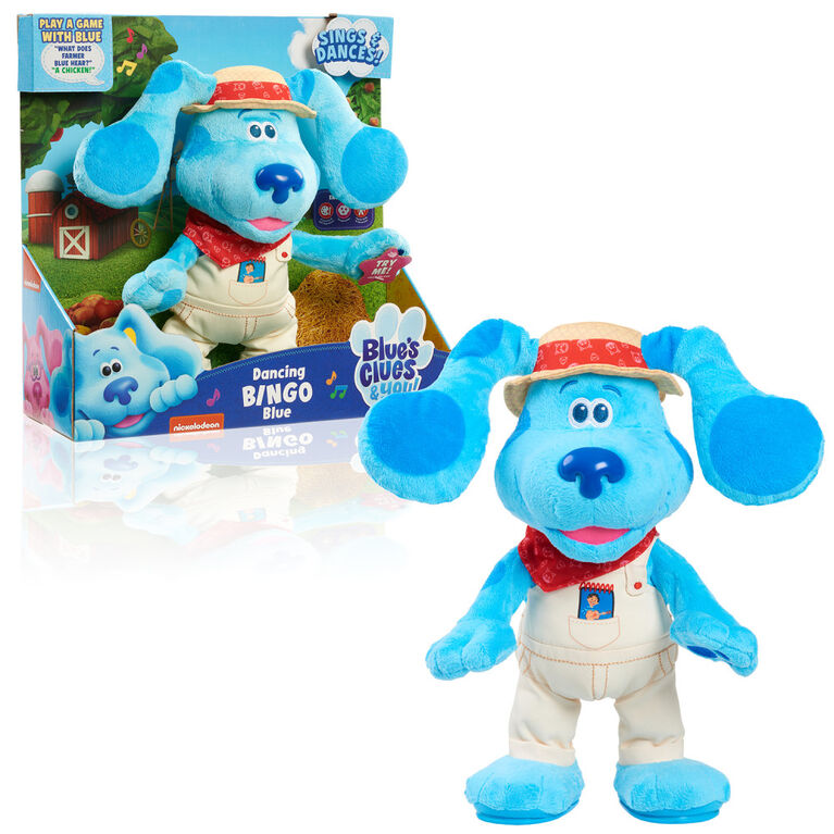 Animal En Peluche Blue's Clues et You! Bingo Blue de 36 cm (14 pouces) avec Sons et mouvements