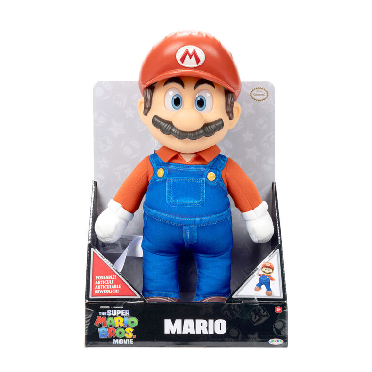 Super Mario Bros Le Film - Peluche posable de 14 - Mario