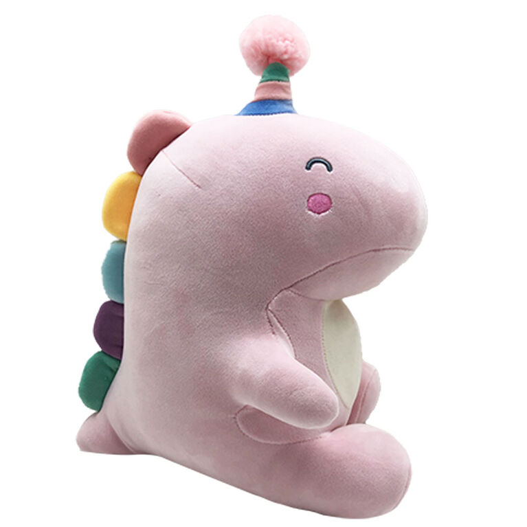 12.5" Yabu Large Party Dino - Pink Plush