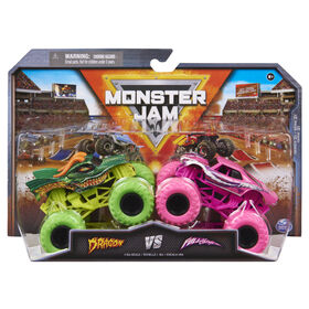 Monster Jam, Official Dragon Vs. Full Charge Die-Cast Monster Trucks, 1:64 Scale