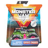 Monster Jam, Monster truck authentique Grave Digger en métal moulé à l'échelle 1:64, série Danger Divas