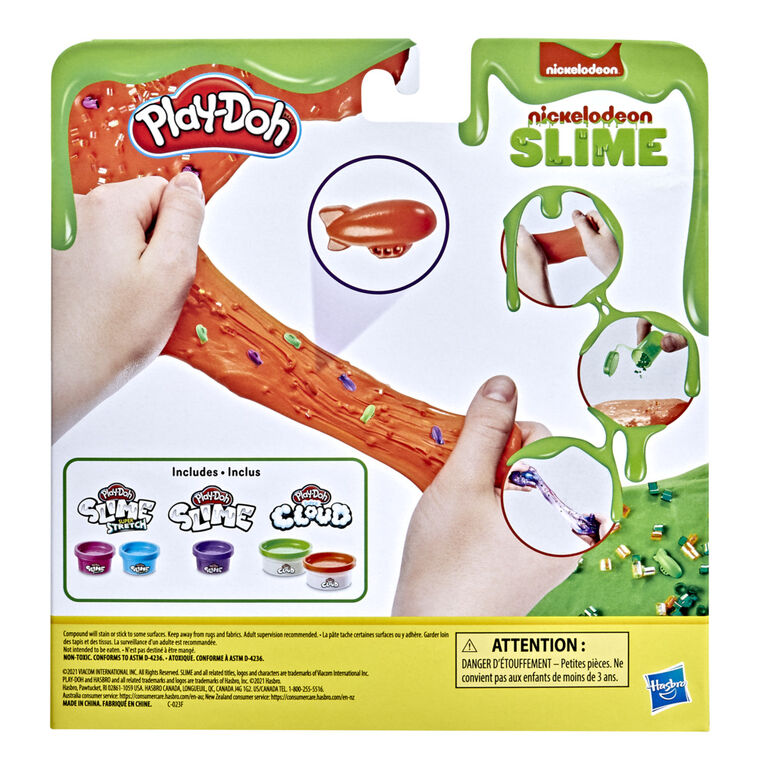 Play-Doh Nickelodeon Slime Rockin' Mix-ins Kit with 5 Colors and 3 Mix-in Bead Varieties, Non-Toxic