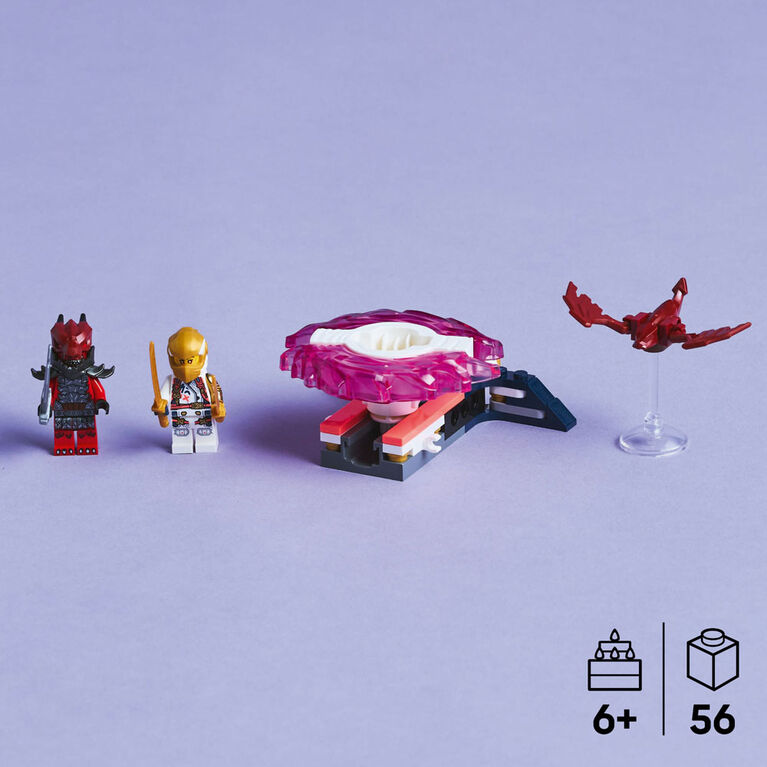 LEGO NINJAGO La toupie Spinjitzu du dragon de Sora, jouet d'action, cadeau ninja avec 2 figurines 71824