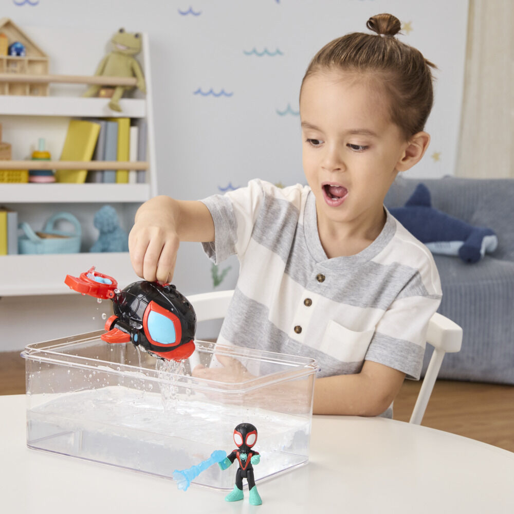 Marvel Spidey and his Amazing Friends Water-Webs Spin Dolphin Submarine Toy