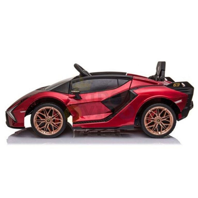 KidsVip 12V Kids & Toddlers 4WD Lamborghini Sian Ride on Car w/Remote Control - Red