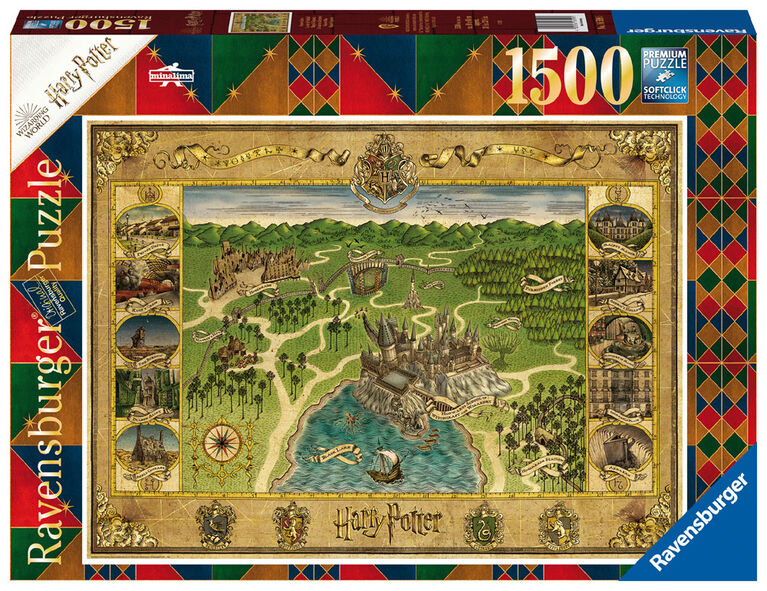 Ravensburger - Harry Potter Hogwarts Map casse-têtes 1500pc