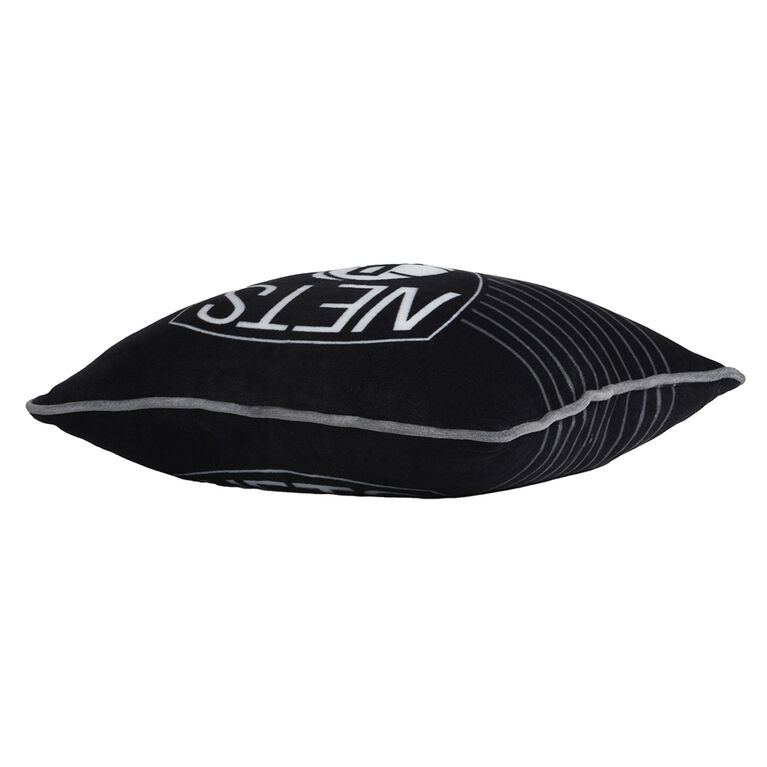 NBA Brooklyn Nets Pillow Cushion, 18" x 18"