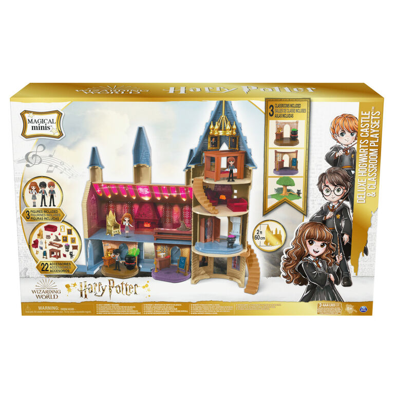 Wizarding World Harry Potter, Magical Minis Deluxe Hogwarts Castle with Lights and Sounds