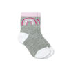 Chloe + Ethan - Toddler Socks, Grey Rainbows