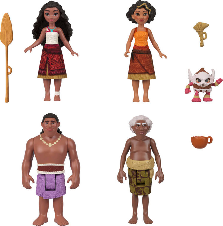 Disney Moana 2 Moana’s Canoe Crew Playset with 5 Small Dolls & 3 Accessories, Inspired by the Movie