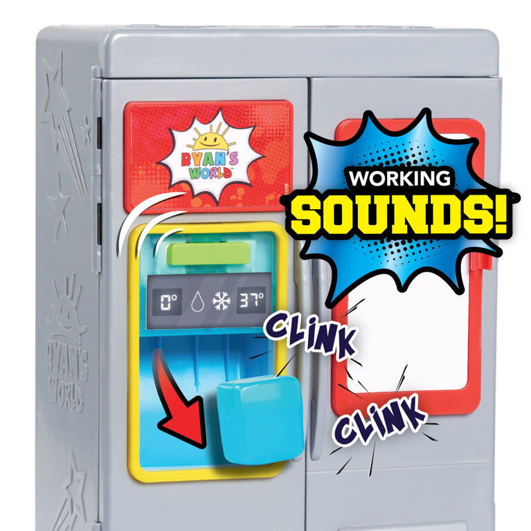 Ryan's World Chef Ryan's Fridge Surprise, Lights and Sounds, Dry Erase Board and Play Food Inspired Blind Containers of Figures, Ooze, and More!