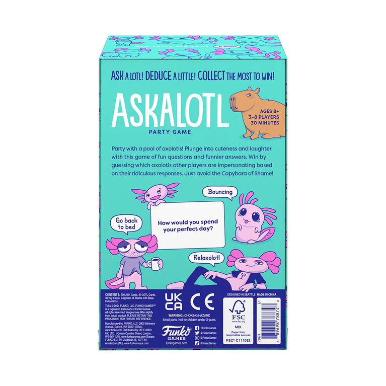 Funko Games Ask Alotl Party Game - English Edition