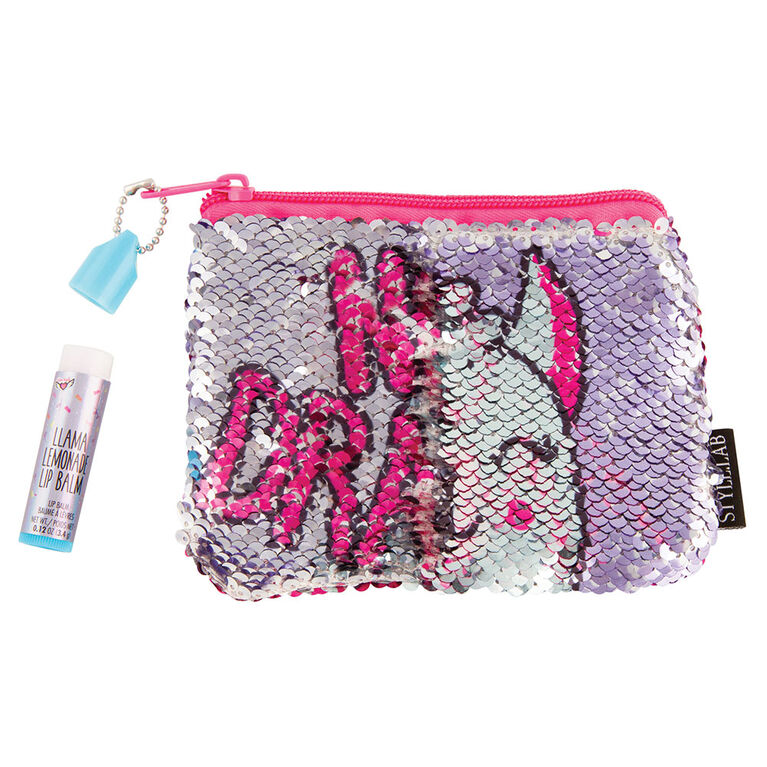 Fashion Angels - Magic Sequin Pouch with Lip Balm - Llama