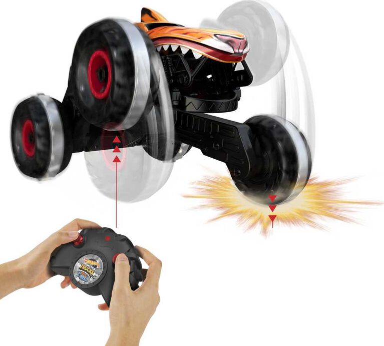 Hot Wheels - Monster Trucks - Véhicule téléguidé - HW Unstoppable Tiger Shark