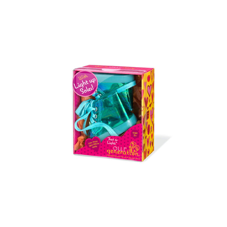 Our Generation, Fast As Lights, Light-Up Shoes for 18-inch Dolls