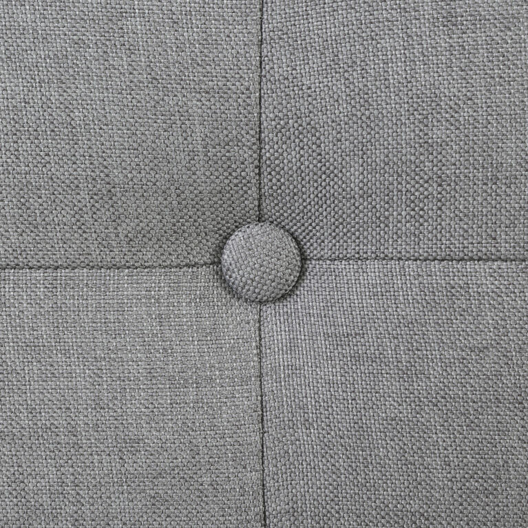 Fusion Twin Upholstered PlatformBed Gray