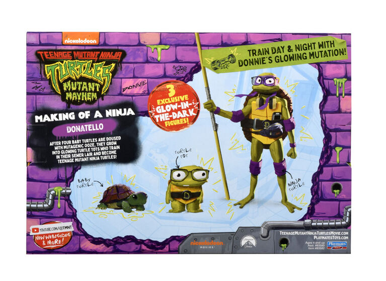 Teenage Mutant Ninja Turtles: Mutant Mayhem Making of a Turtle Donatello Figure 3Pk Bundle - R Exclusive
