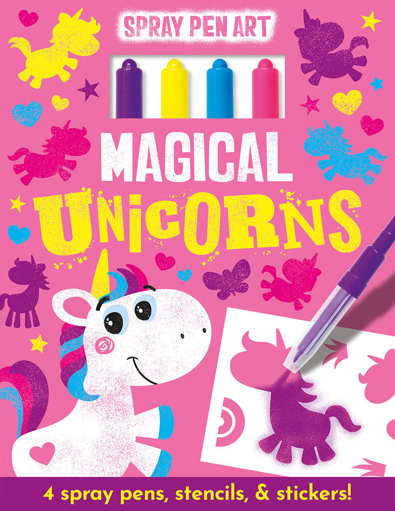 Spray Pen Art Magic Unicorns - English Edition